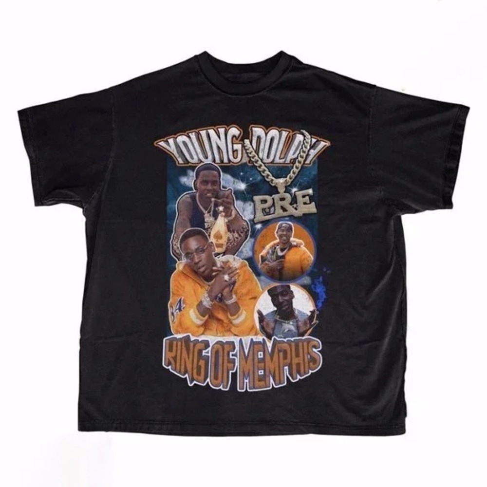 Retro Young Dolph King Of Memphis T Shirt Rap Hip Hop Shirt